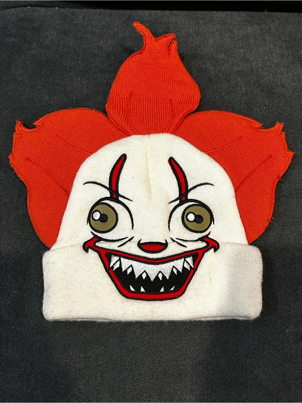 Kids Pennywise IT Character Halloween Scary Movie Knit Beanie Hat OS